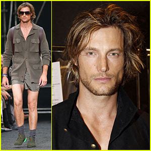 Model Gabriel Aubry on the runway at Louis Vuitton\'s spring 2010 